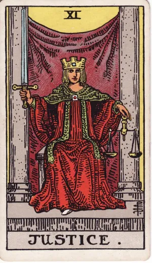 The Justice tarot card