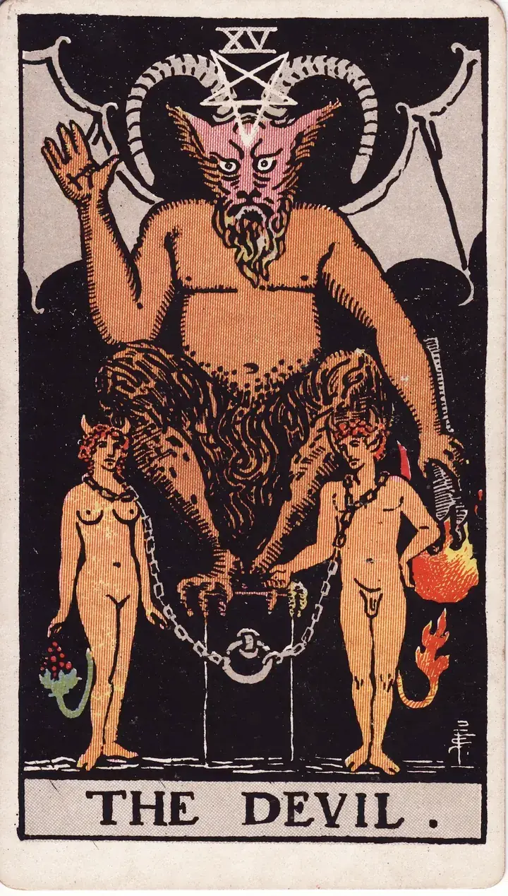 The The Devil — Rider-Waite-Smith tarot card