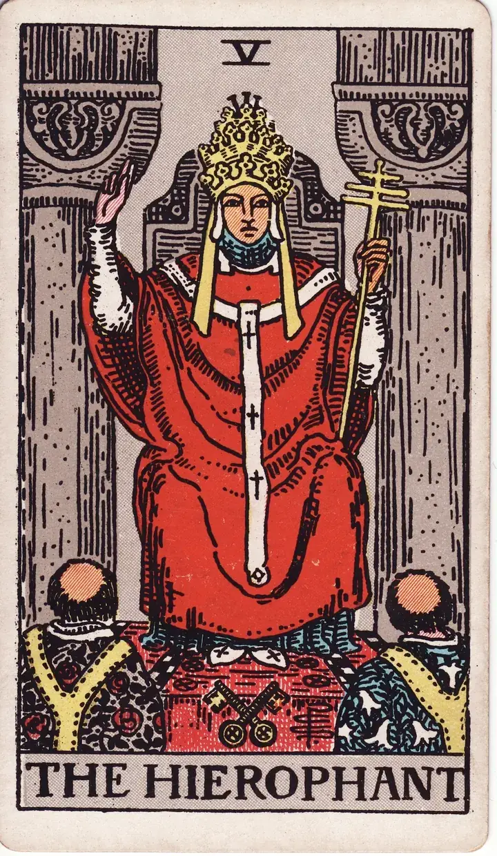 The The Hierophant — Rider-Waite-Smith tarot card
