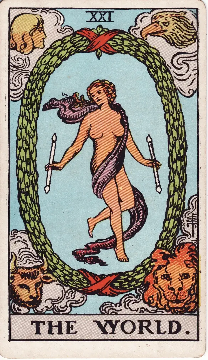 The The World — Rider-Waite-Smith tarot card